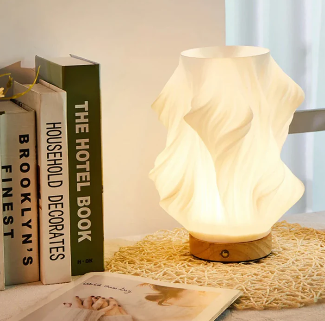 Modern Dimmable Wavecrest Lamp for a Serene Touch