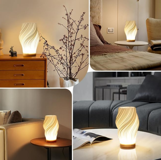 Modern Dimmable Wavecrest Lamp for a Serene Touch