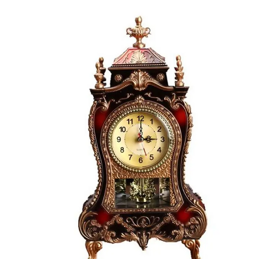 Antique Table Clock – Classic Vintage Decoration for Living Room & Hallway