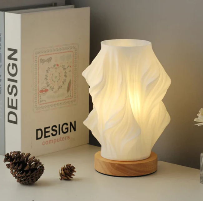 Modern Dimmable Wavecrest Lamp for a Serene Touch