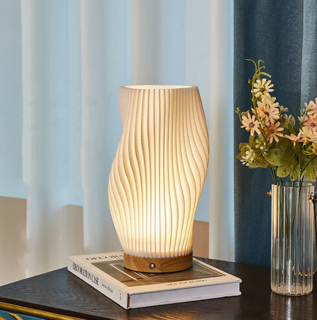 Modern Dimmable Wavecrest Lamp for a Serene Touch