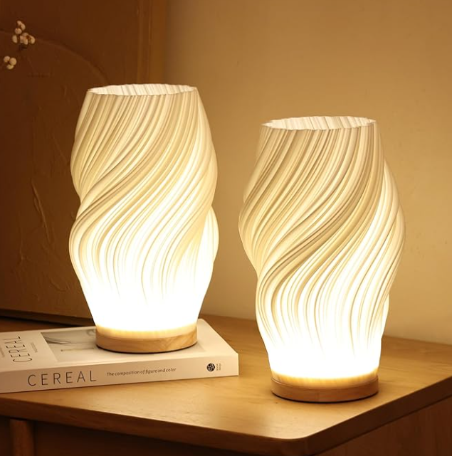 Modern Dimmable Wavecrest Lamp for a Serene Touch