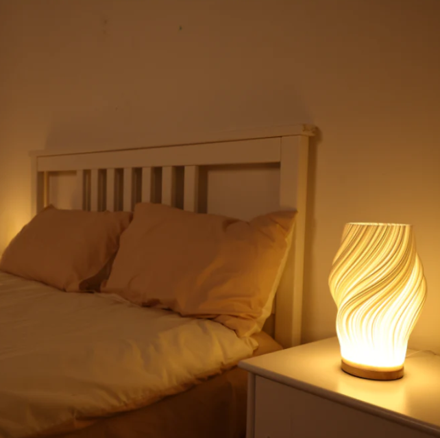 Modern Dimmable Wavecrest Lamp for a Serene Touch