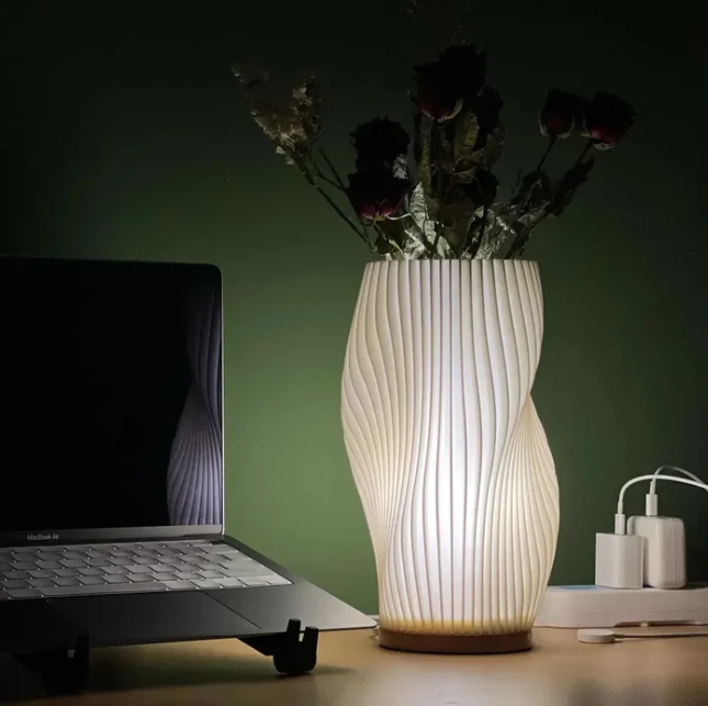 Modern Dimmable Wavecrest Lamp for a Serene Touch