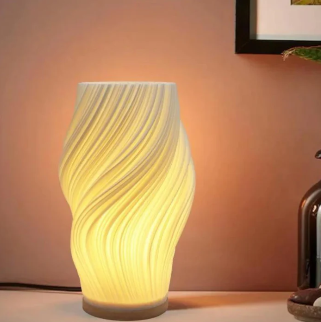 Modern Dimmable Wavecrest Lamp for a Serene Touch